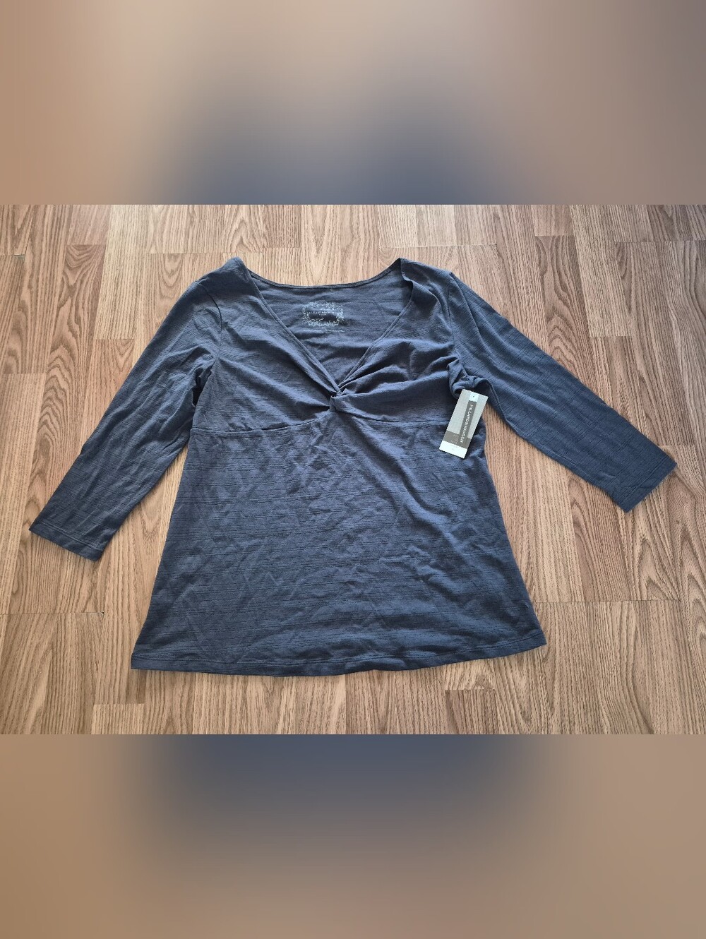 Hillard & Hanson Casual Women's Grey Top